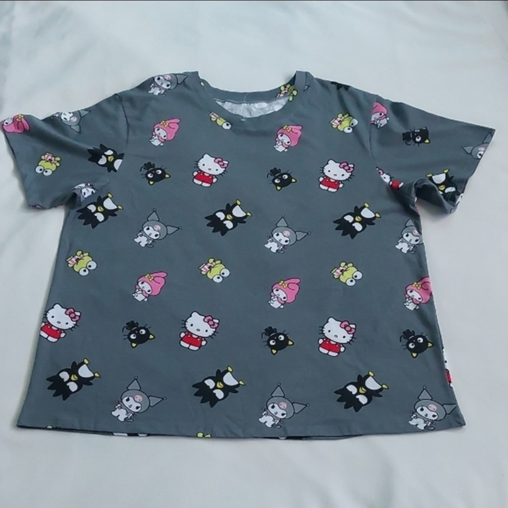 Sanrio Hello Kitty & Friends Women's T-Shirt Gray 2X